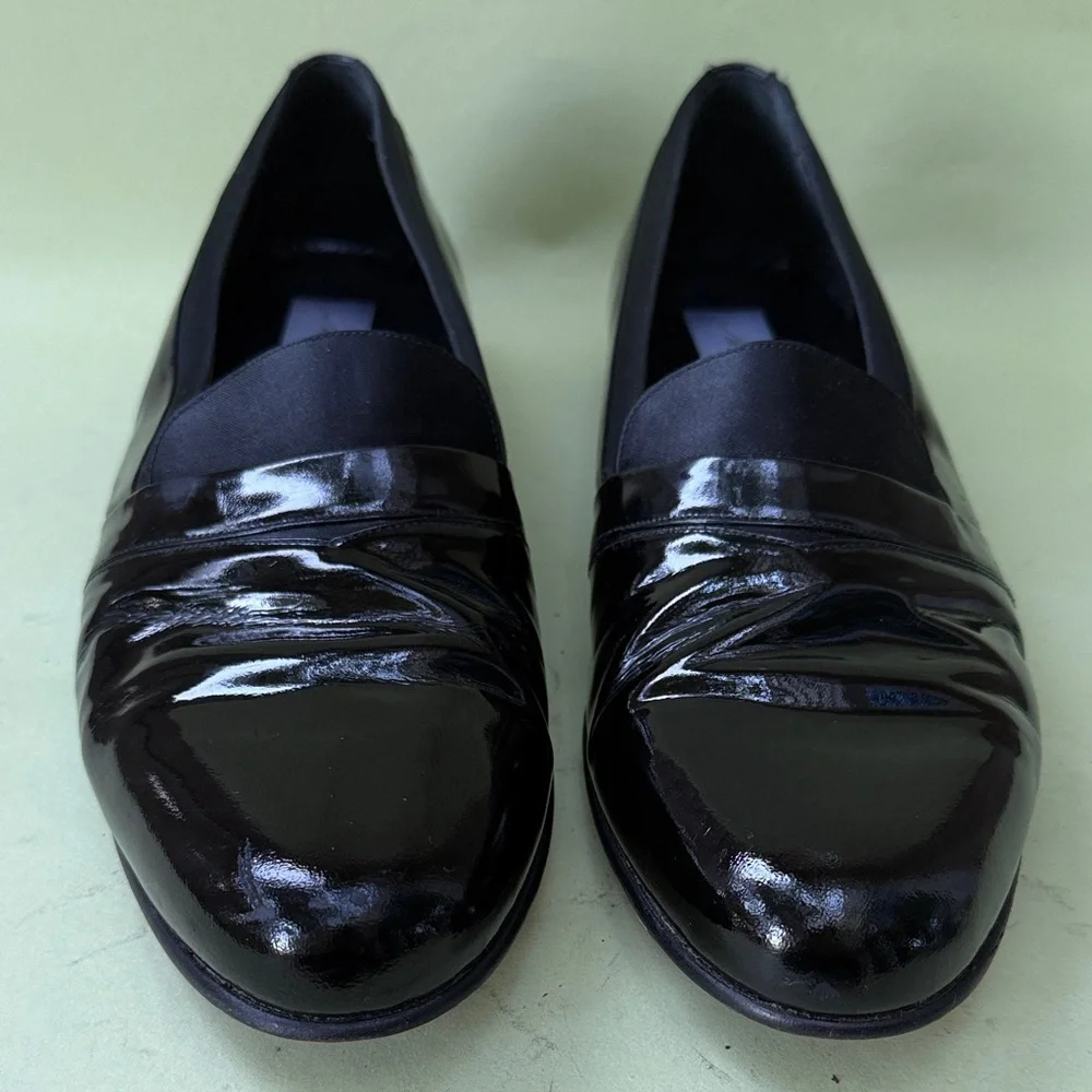 Mezlan Patent Leather/Satin Black Men's Loafers